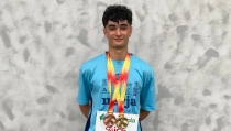 El atleta almeriense Ignacio Hern&aacute;ndez, campe&oacute;n de Espa&ntilde;a de relevos 4x100