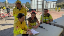 Simulacro de incendio forestal en N&iacute;jar, con 400 vecinos de Huebro evacuados