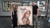 Juan Manuel Gil, Luz Gab&aacute;s y Santiago Posteguillo, en la Feria del Libro de El Ejido