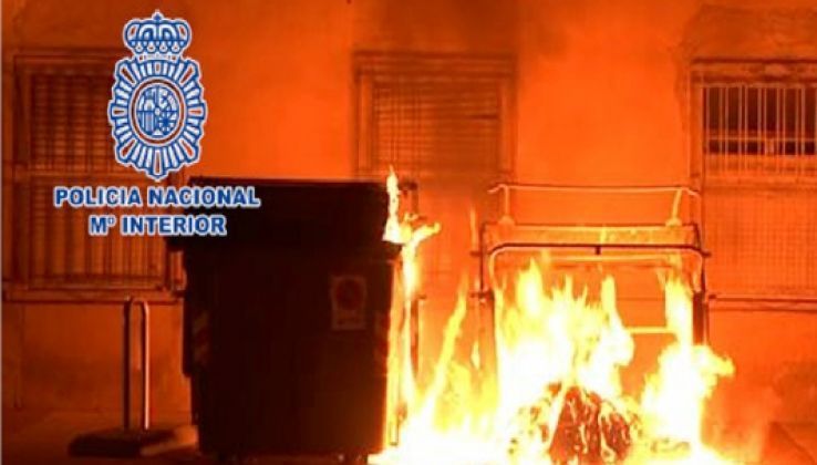 La Polic&iacute;a Nacional detiene en Almer&iacute;a a un hombre que quem&oacute; un contenedor