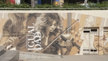 Arte urbano para concienciar contra la violencia de g&eacute;nero en Almer&iacute;a