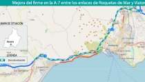 Transportes invierte m&aacute;s de 490.000 euros en la mejora de la A-7 entre Roquetas y Viator
