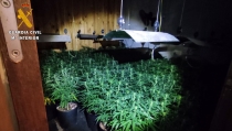Localizan un cultivo indoor de marihuana tras un incendio en una vivienda de Roquetas