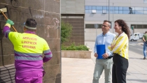 Almer&iacute;a intensific&oacute; el ritmo de limpieza de pintadas en mayo y junio