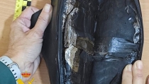 Detienen en el puerto a una persona con cerca de un kilo de hach&iacute;s en los zapatos