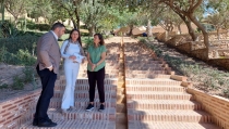 Finalizan las obras de restauraci&oacute;n de la escalera de Prieto Moreno en La Alcazaba