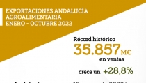 Andaluc&iacute;a supera en 10 meses de 2022 las exportaciones de todo 2021, &uacute;ltimo a&ntilde;o r&eacute;cord