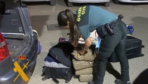 Dos detenidos cuando transportaban m&aacute;s de 30 kilos de hach&iacute;s por la A7