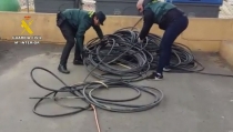 Tres detenidos por el robo de 1.000 kilos de cable de cobre en Rioja